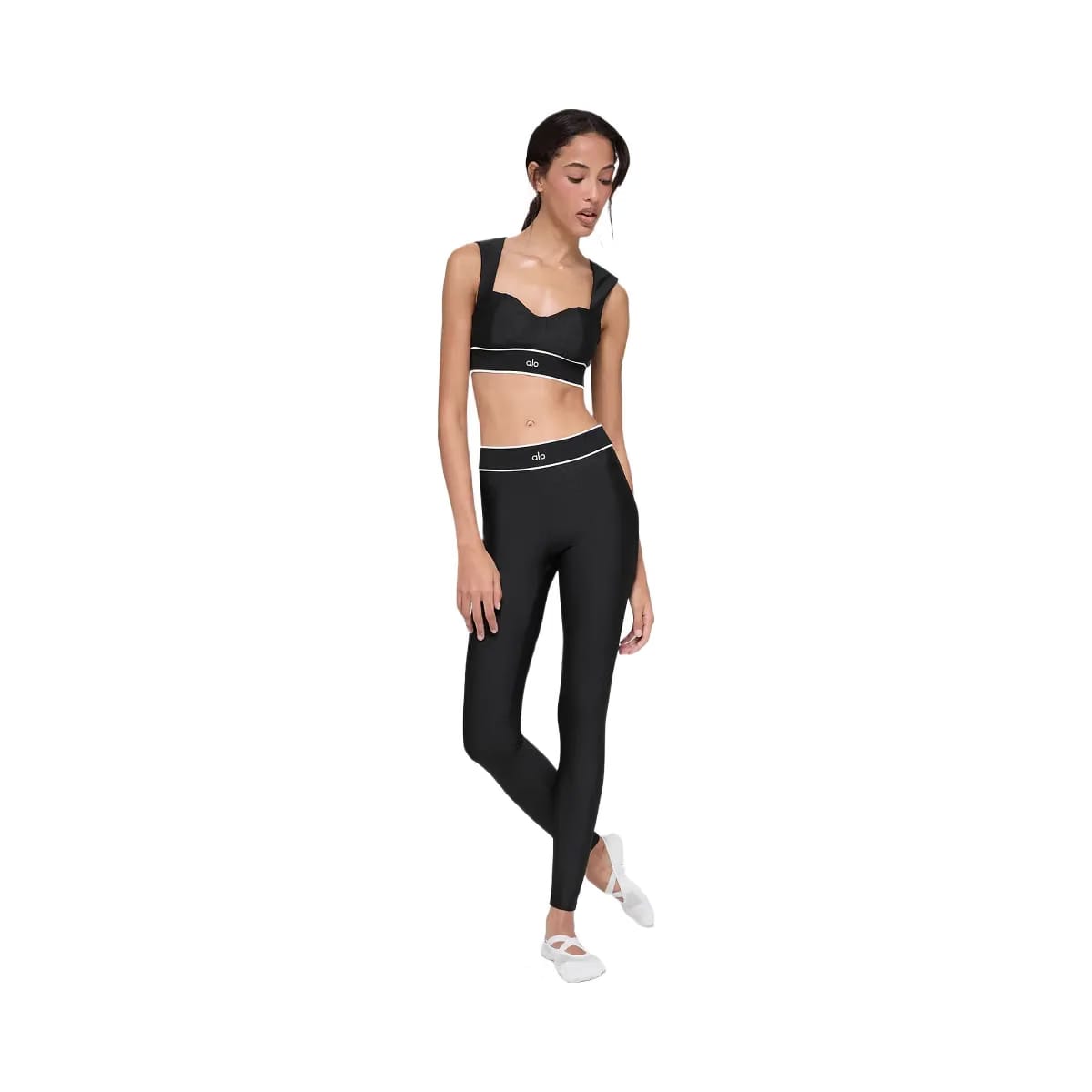 Alo Women's Airlift Alignment Bra - Black/White