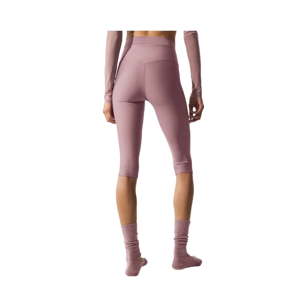 Alo Women's Airlift Mesh High-Waist Divine Capri - Smoky Quartz