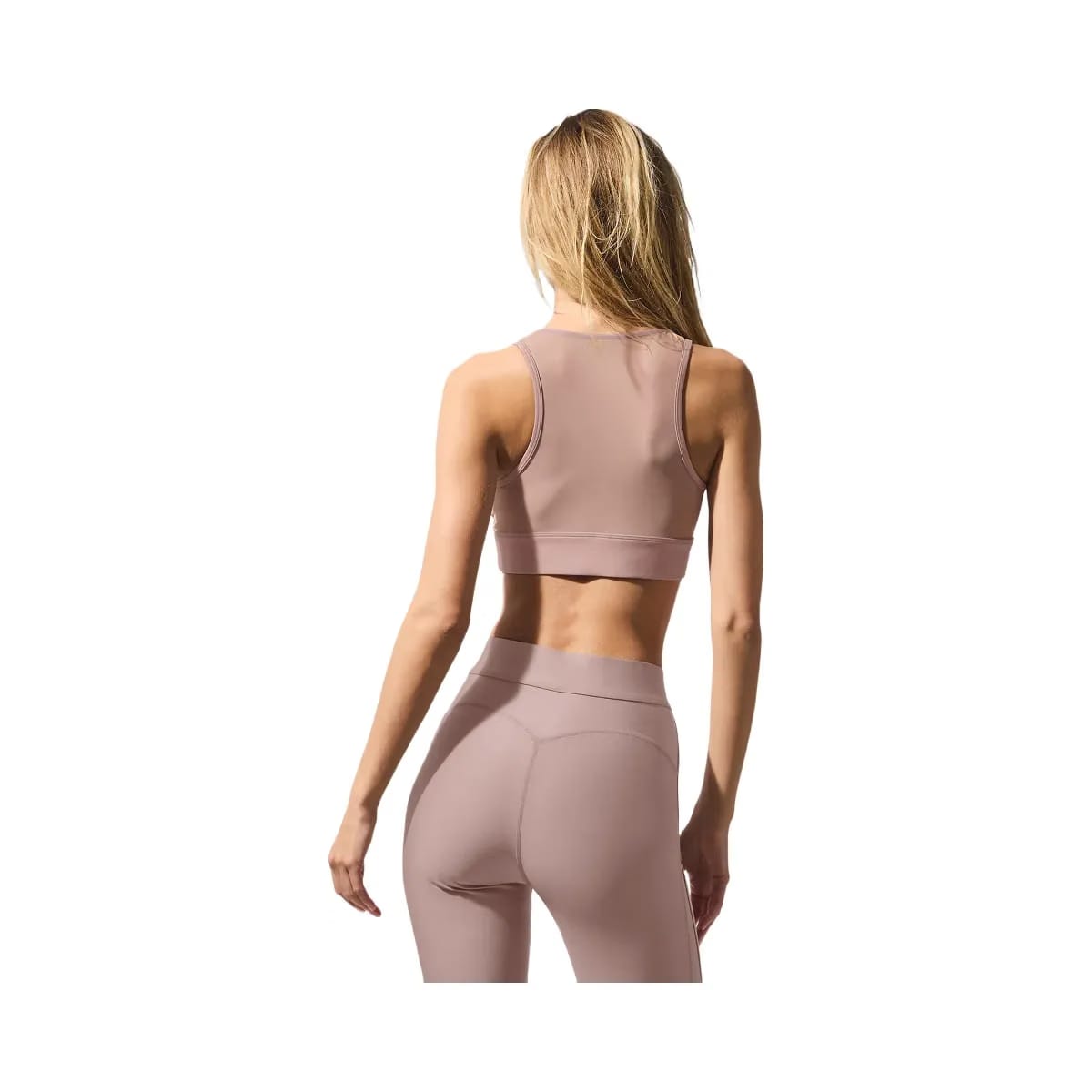 Alo Women's Airlift Mesh Just Right Bra - Taupe
