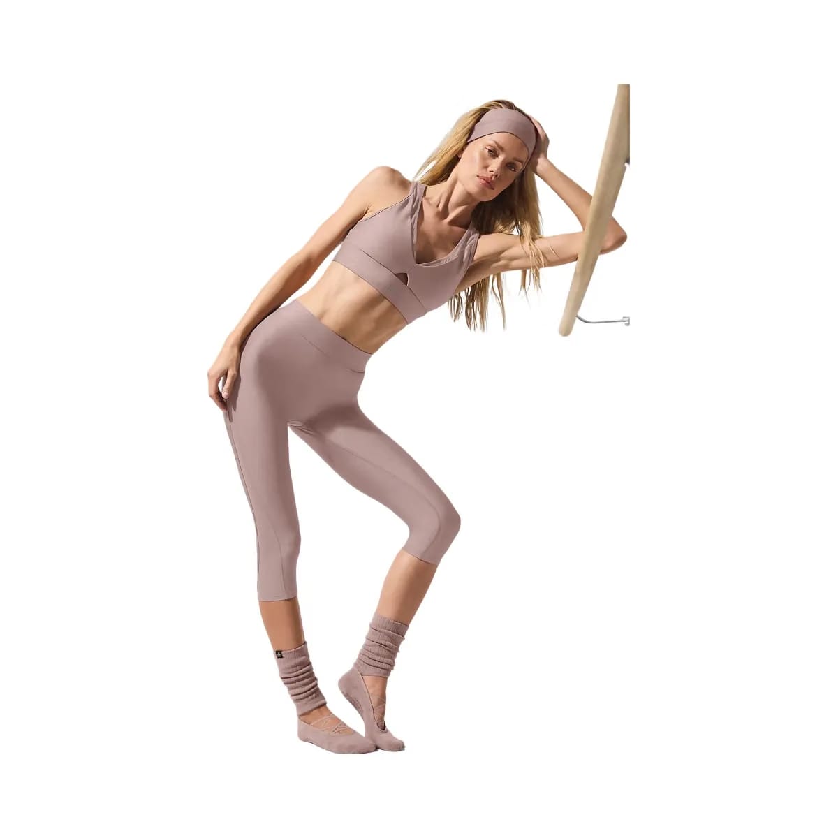 Alo Women's Airlift Mesh Just Right Bra - Taupe