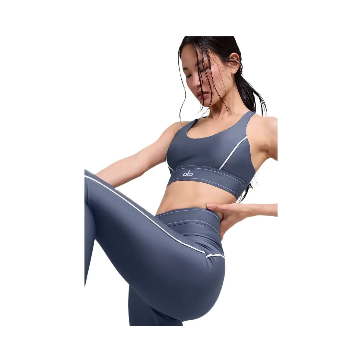 Alo Women's Airlift Suit Up Bra - Bluestone/White
