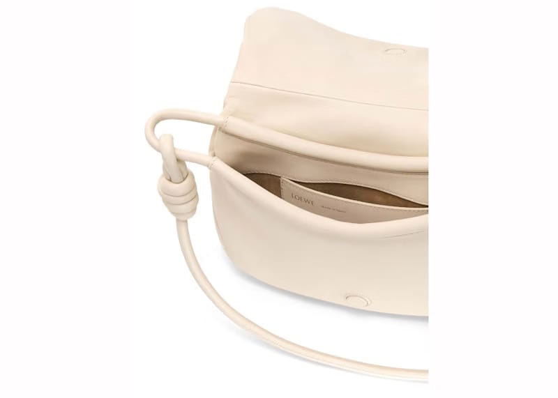 LOEWE Paseo Satchel in Shiny Nappa Calfskin Angora