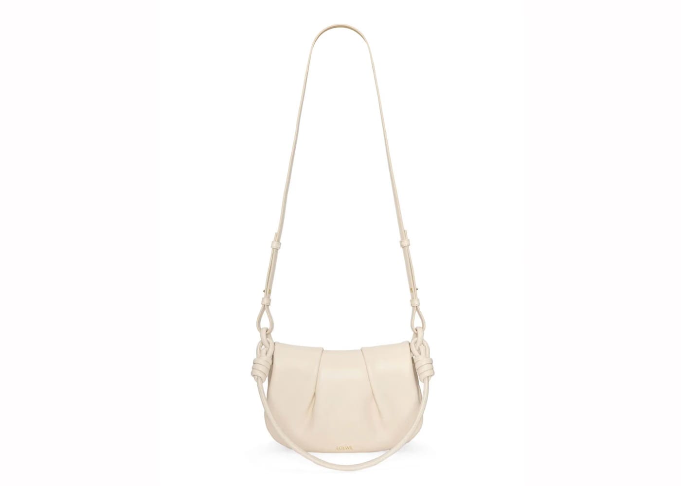 LOEWE Paseo Satchel in Shiny Nappa Calfskin Angora