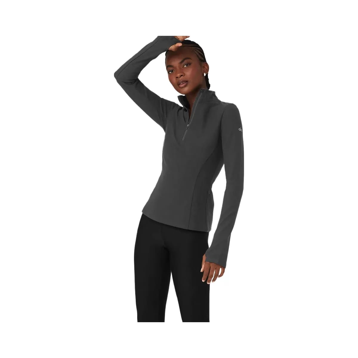 Alo Women's Alosoft 1/2 Zip Rapid Pullover - Anthracite