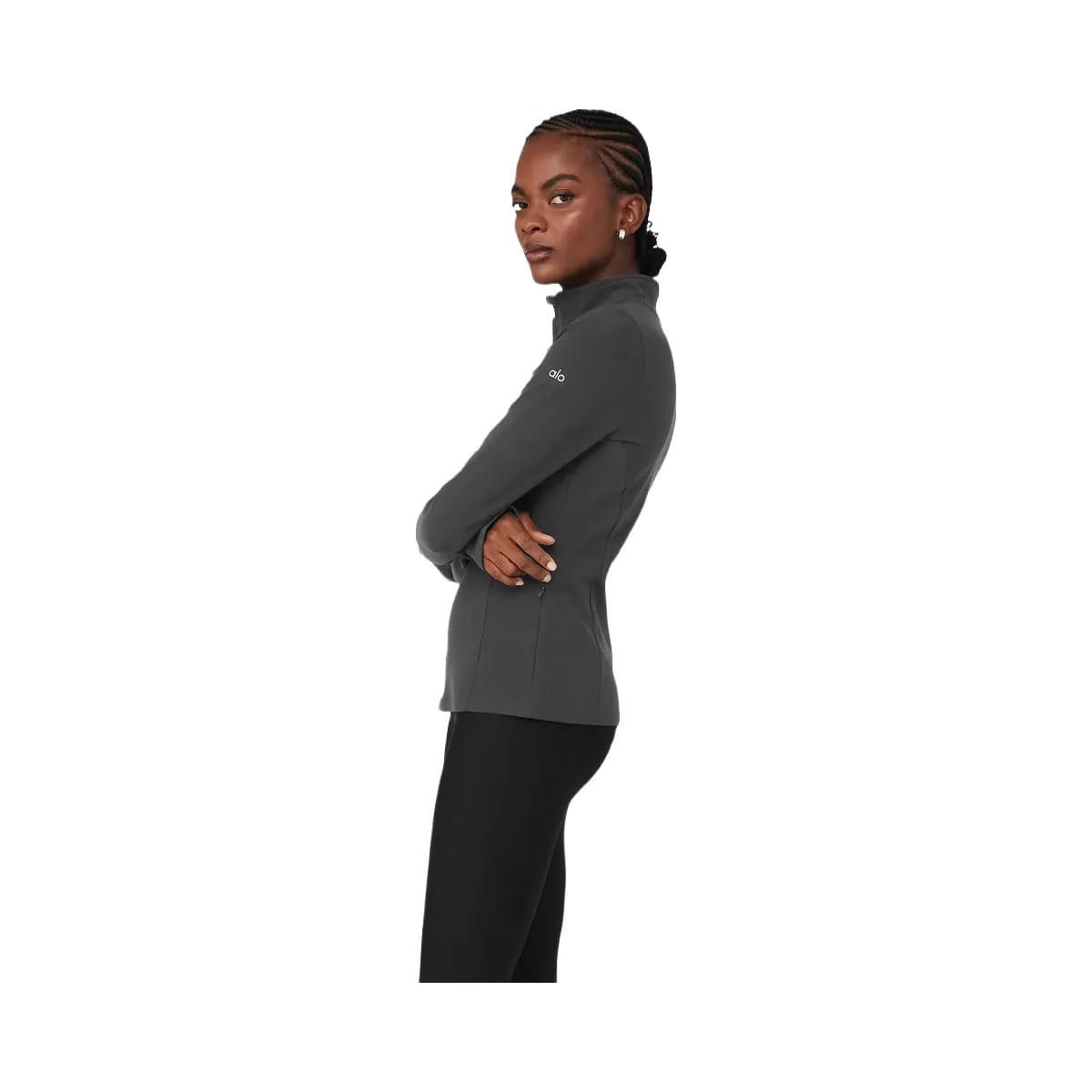 Alo Women's Alosoft 1/2 Zip Rapid Pullover - Anthracite