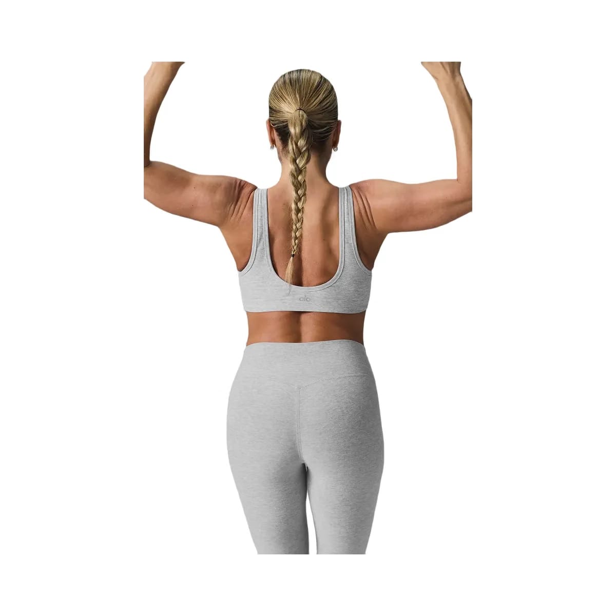 Alo Women's Alosoft Center Stage Bra - Athletic Heather Grey