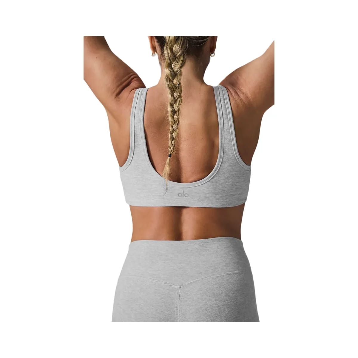 Alo Women's Alosoft Center Stage Bra - Athletic Heather Grey
