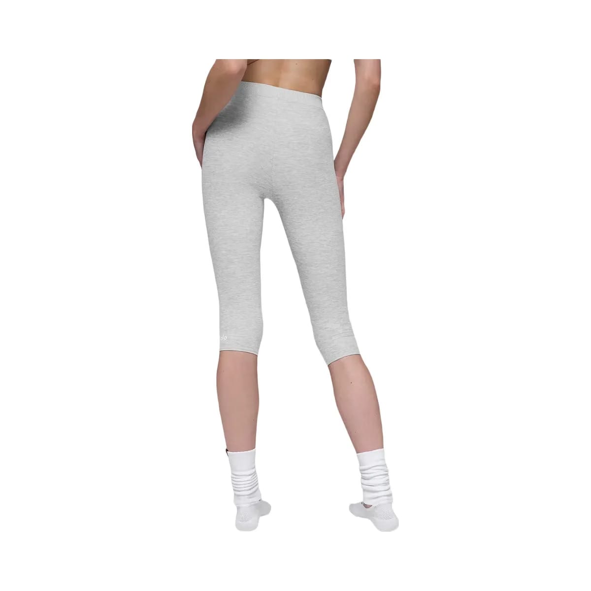 Alo Women's Alosoft High-Waist Iconic 90's Capri - Athletic Heather Grey