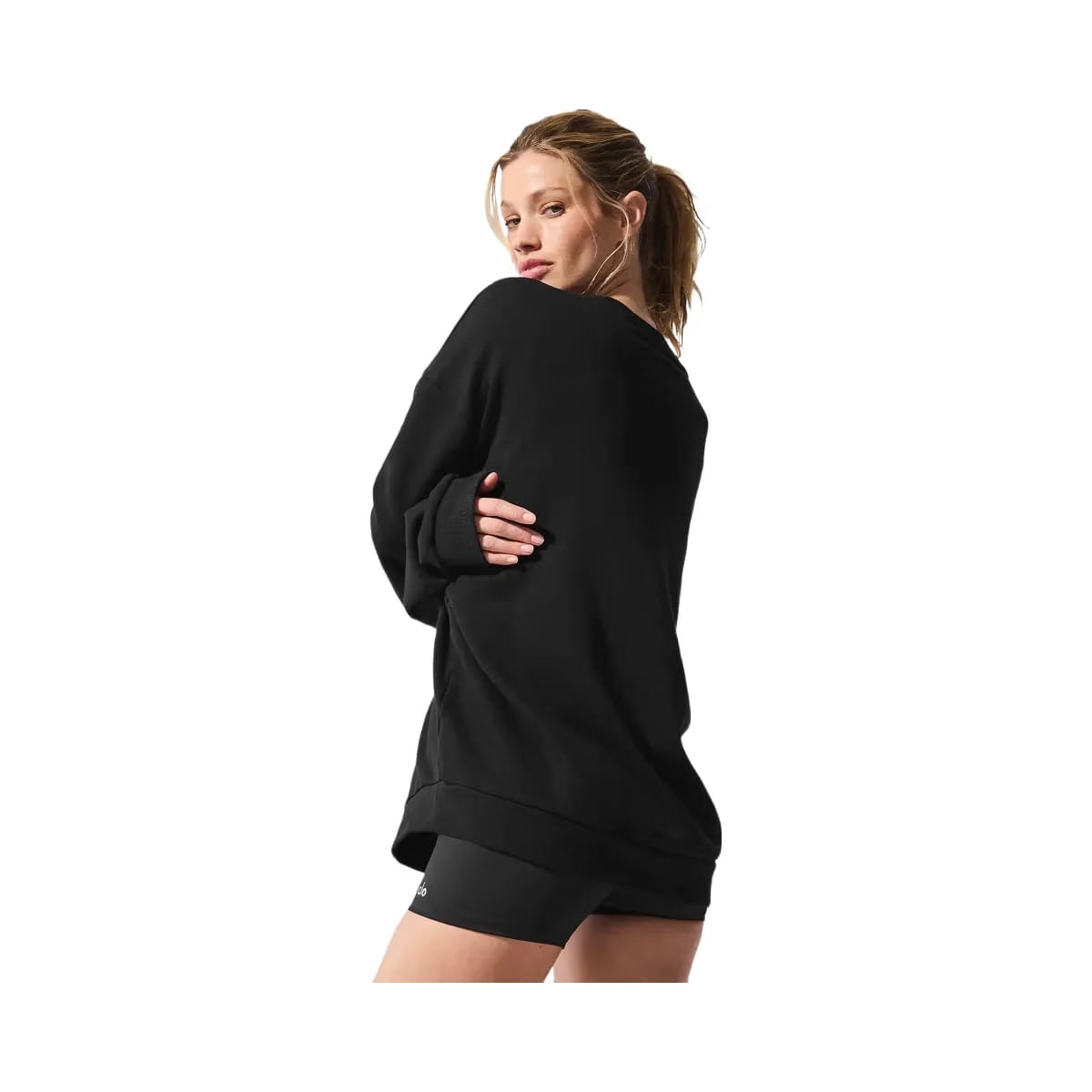 Alo Women's Chill Crew Neck Pullover - Black