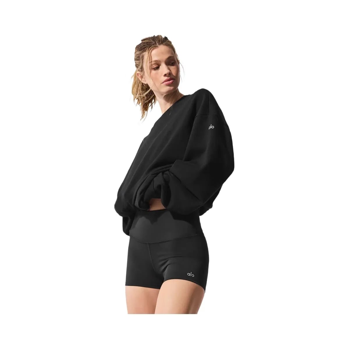 Alo Women's Chill Crew Neck Pullover - Black