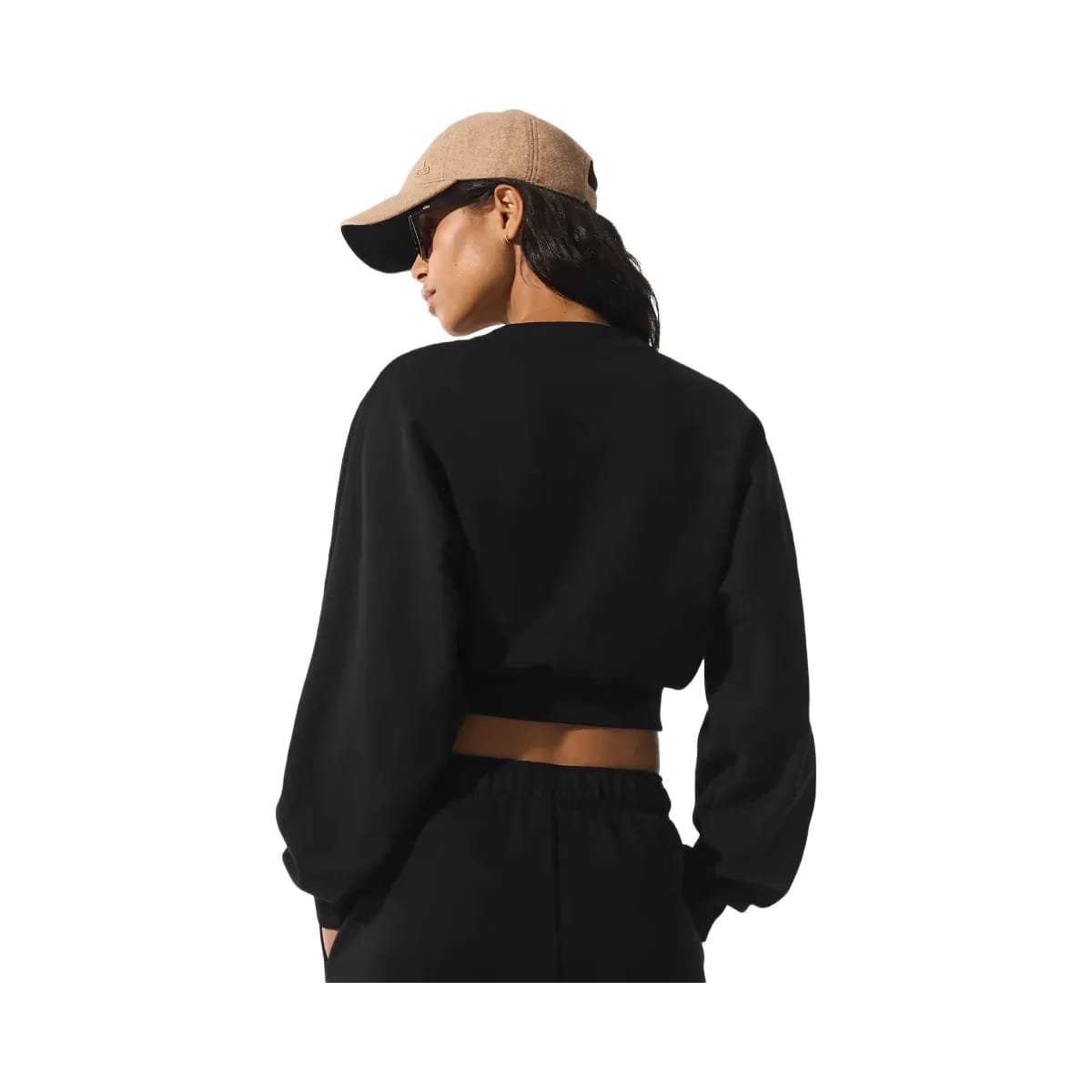 Alo Women's Cropped Accolade Crewneck - Black