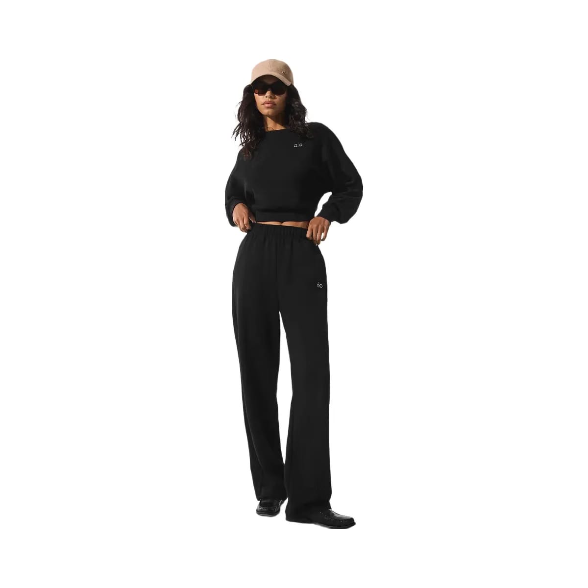 Alo Women's Cropped Accolade Crewneck - Black