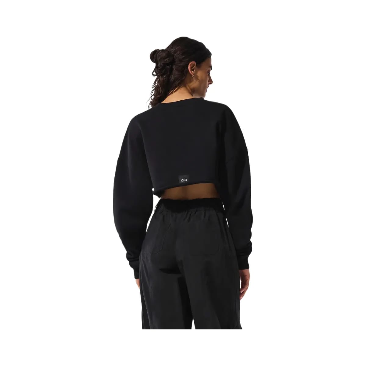 Alo Women's Extreme Cropped Pullover - Black