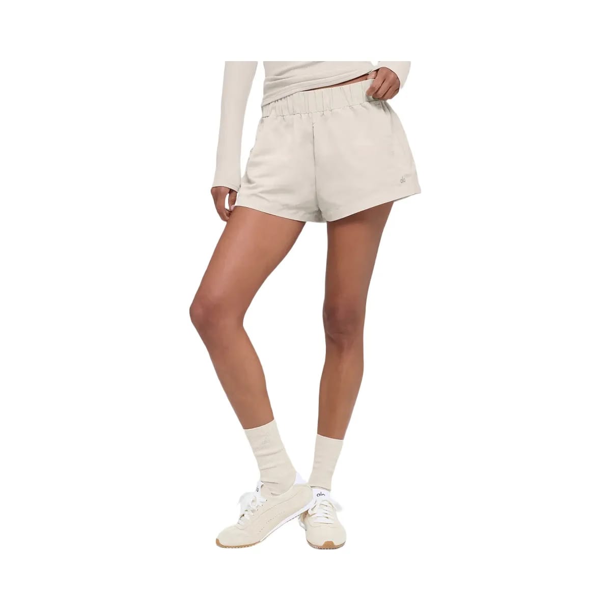 Alo Women's High-Waist Socialite Shorts - Bone