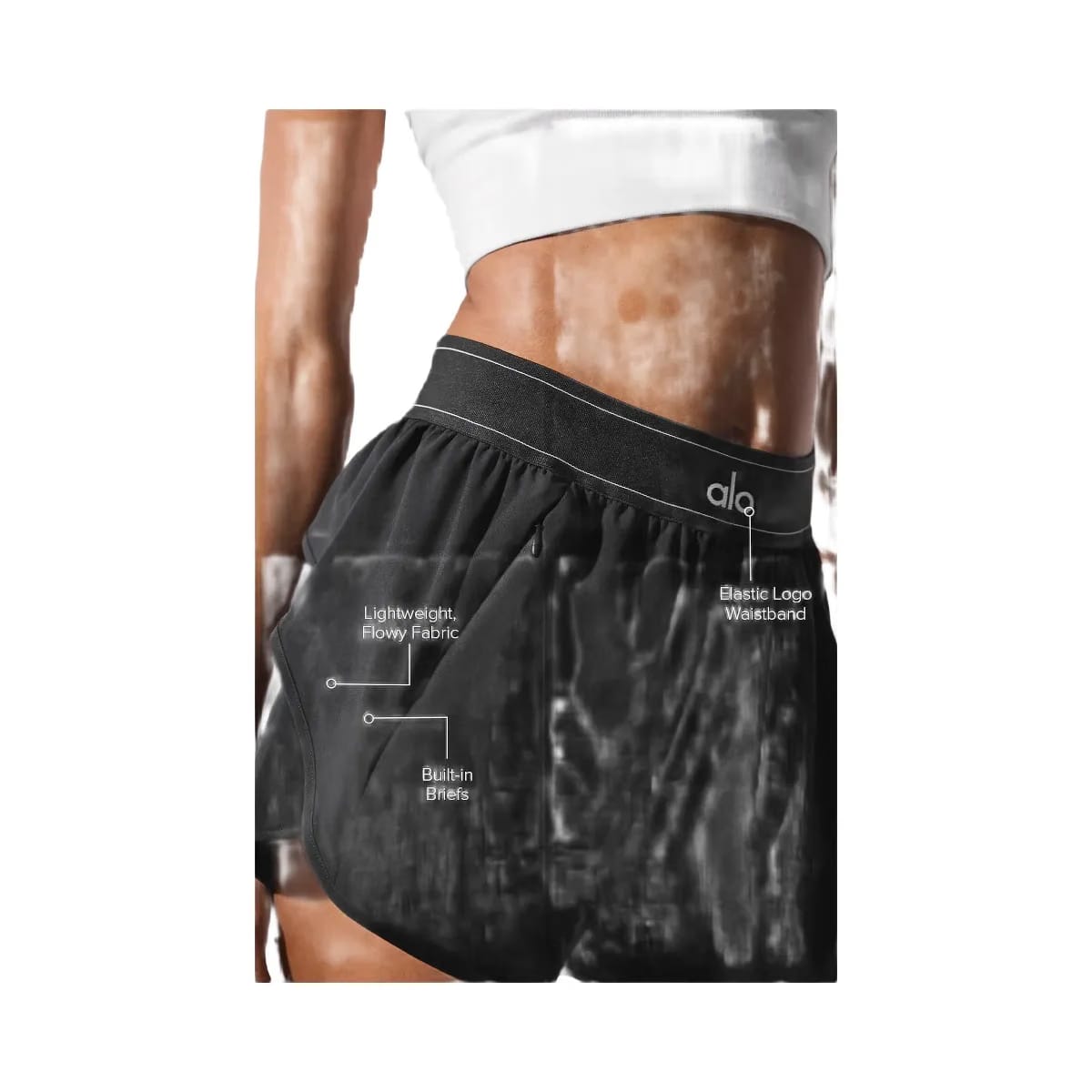 Alo Women's Match Point Shorts - Black