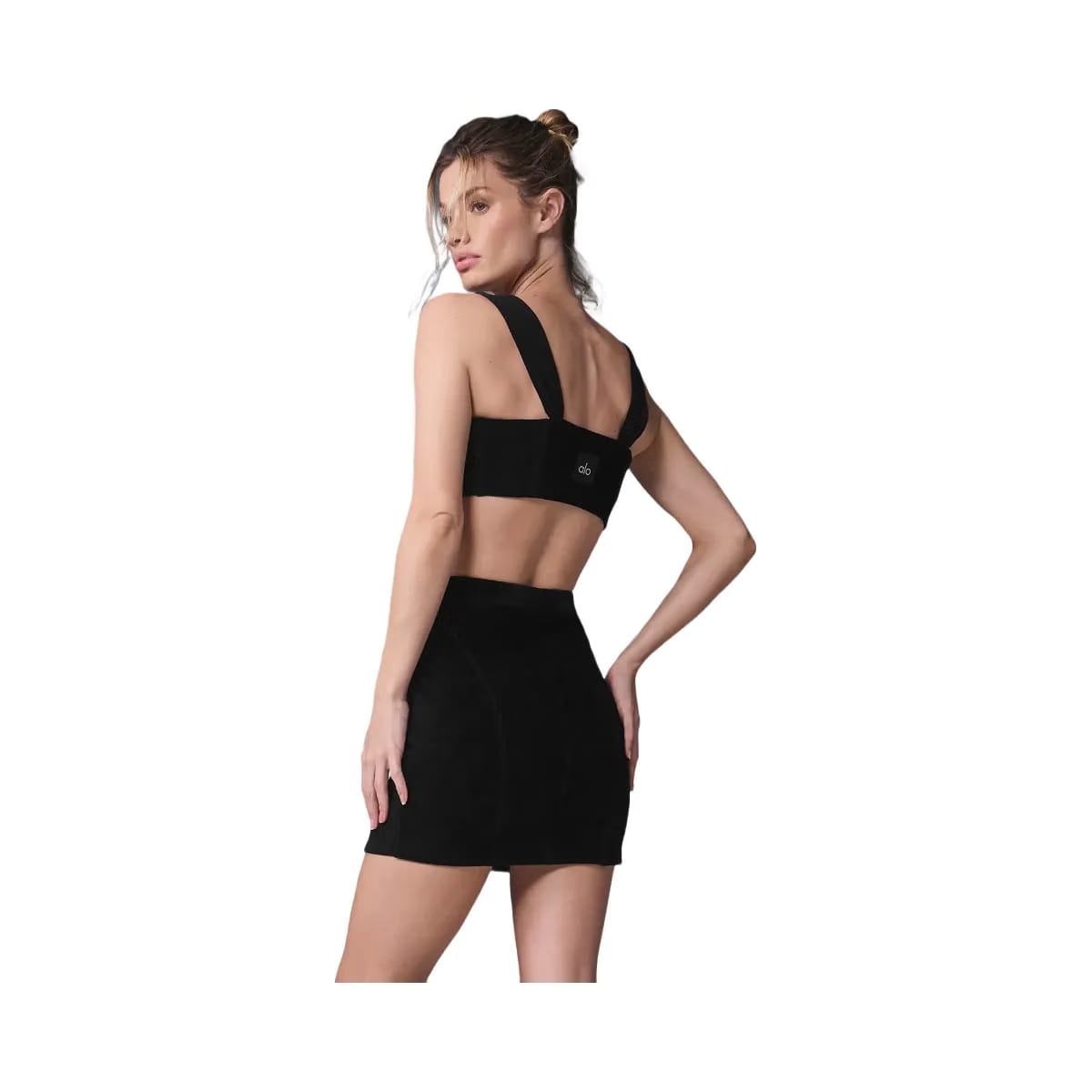 Alo Women's Micro Corduroy Winter Break Bra - Black