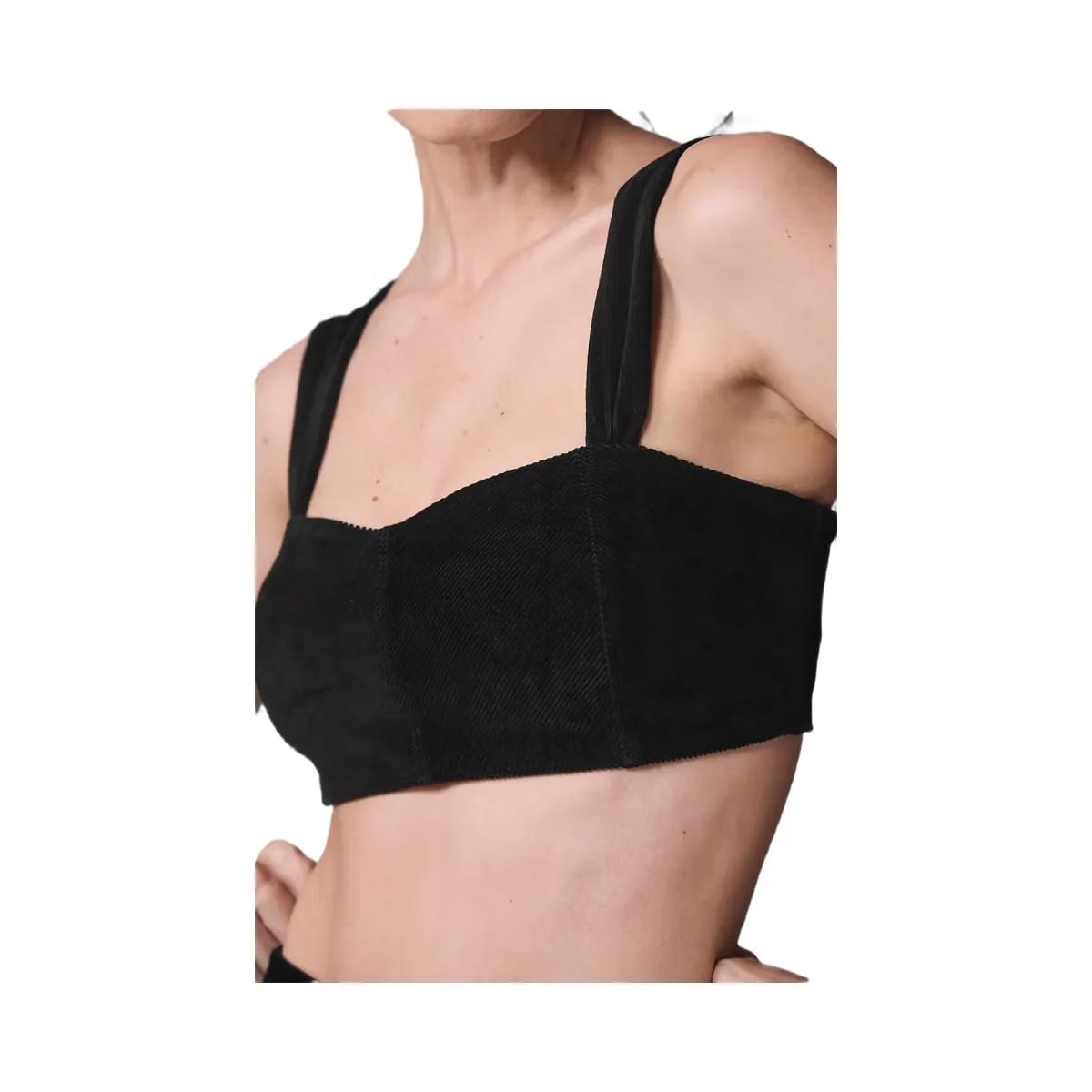 Alo Women's Micro Corduroy Winter Break Bra - Black