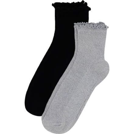 Alo Women's Lettuce Edge Sock - White/Candy Heart Pink