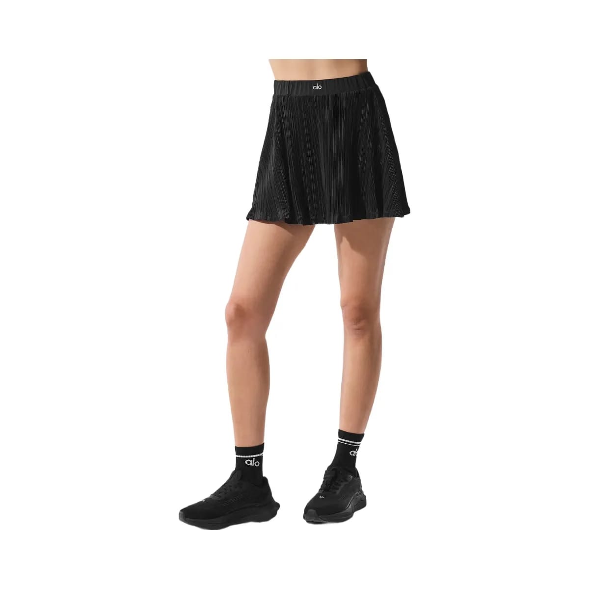 Alo Women's Micro Plisse Tennis Skirt - Black