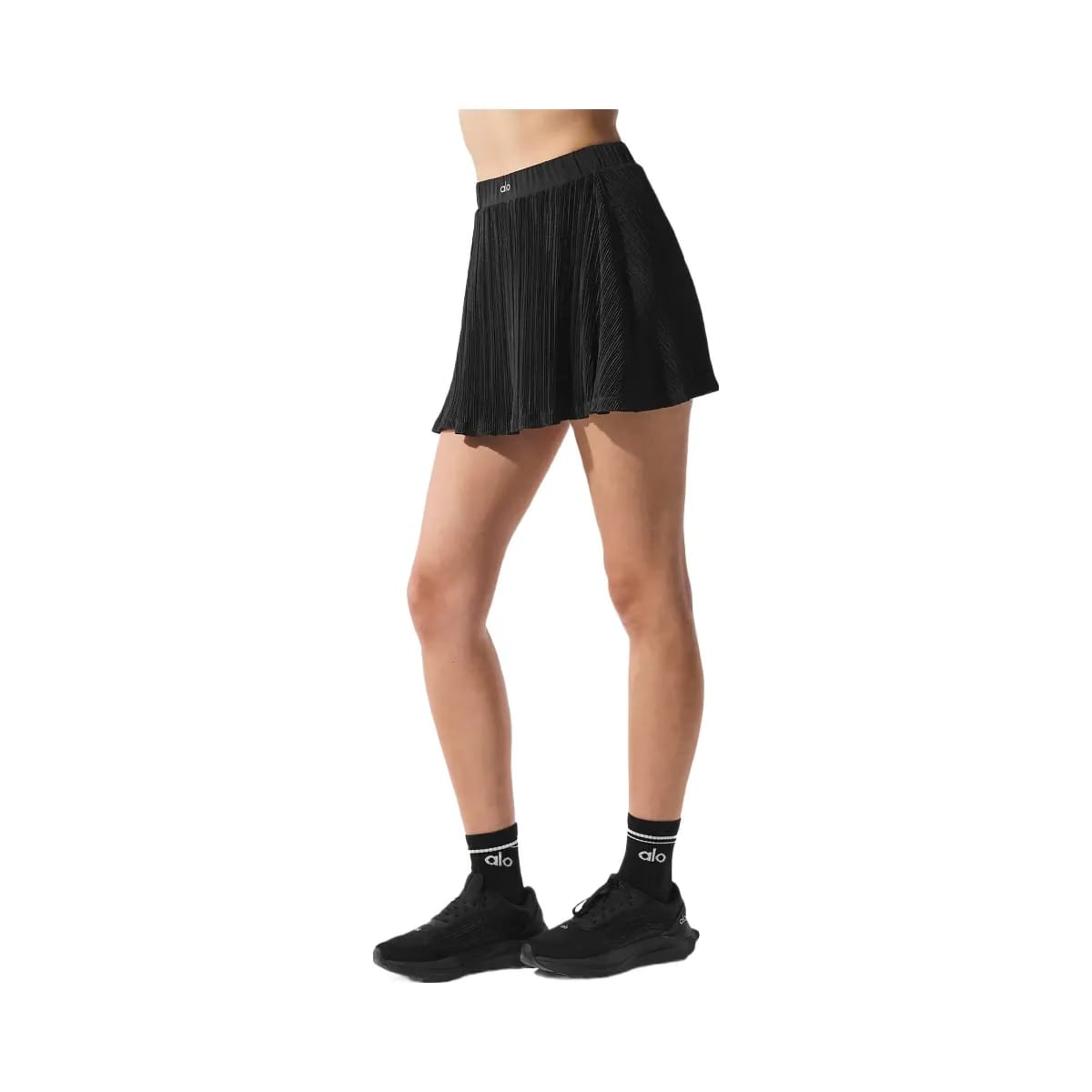 Alo Women's Micro Plisse Tennis Skirt - Black