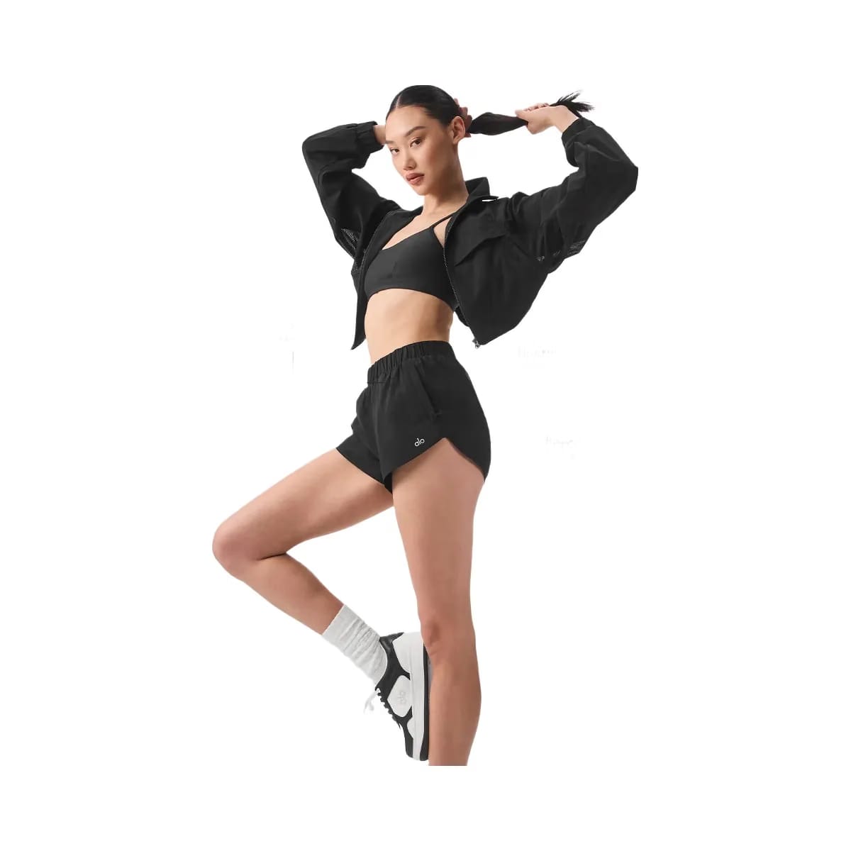 Alo Women's Playmaker Dolphin Shorts - Black