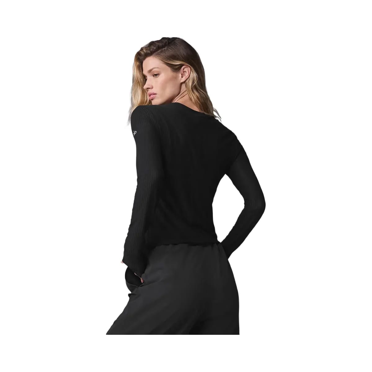 Alo Women's Ribbed Sea Coast Long Sleeve - Black