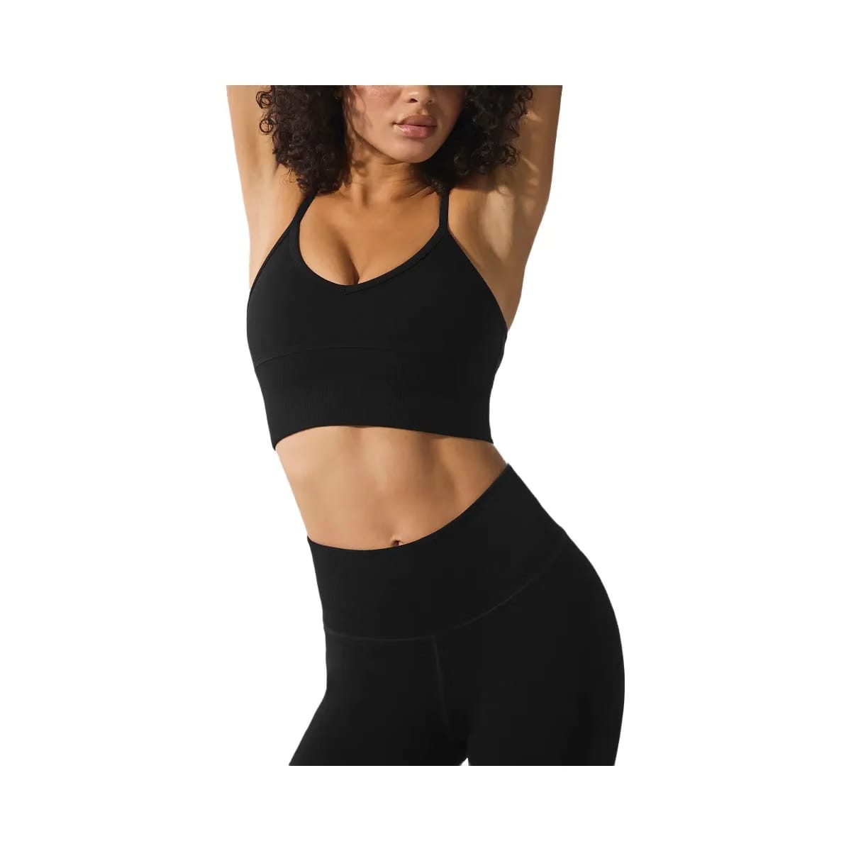 Alo Women's Seamless Winter Warm Plush Delight Bra - Black