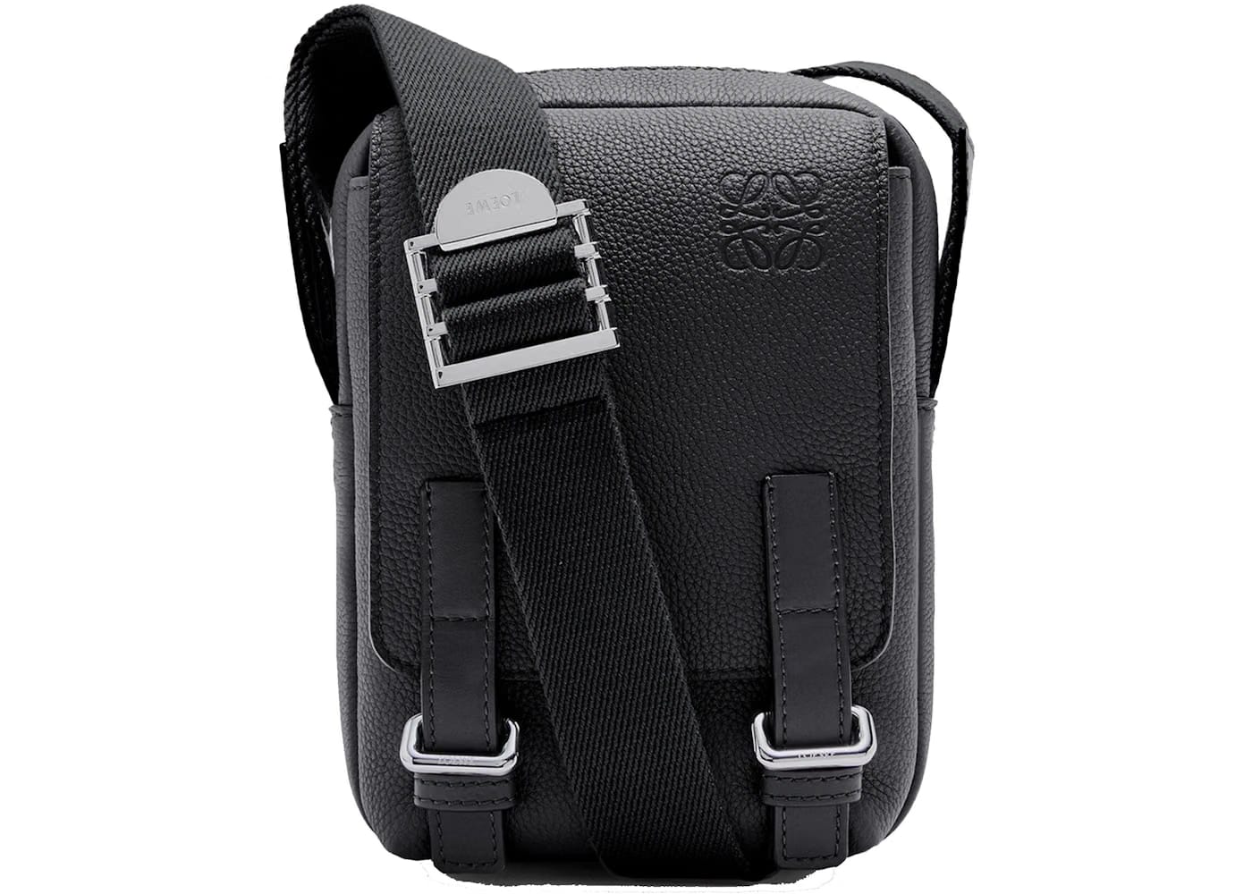 LOEWE Military Crossbody in Soft Grained Calfskin XS Black
