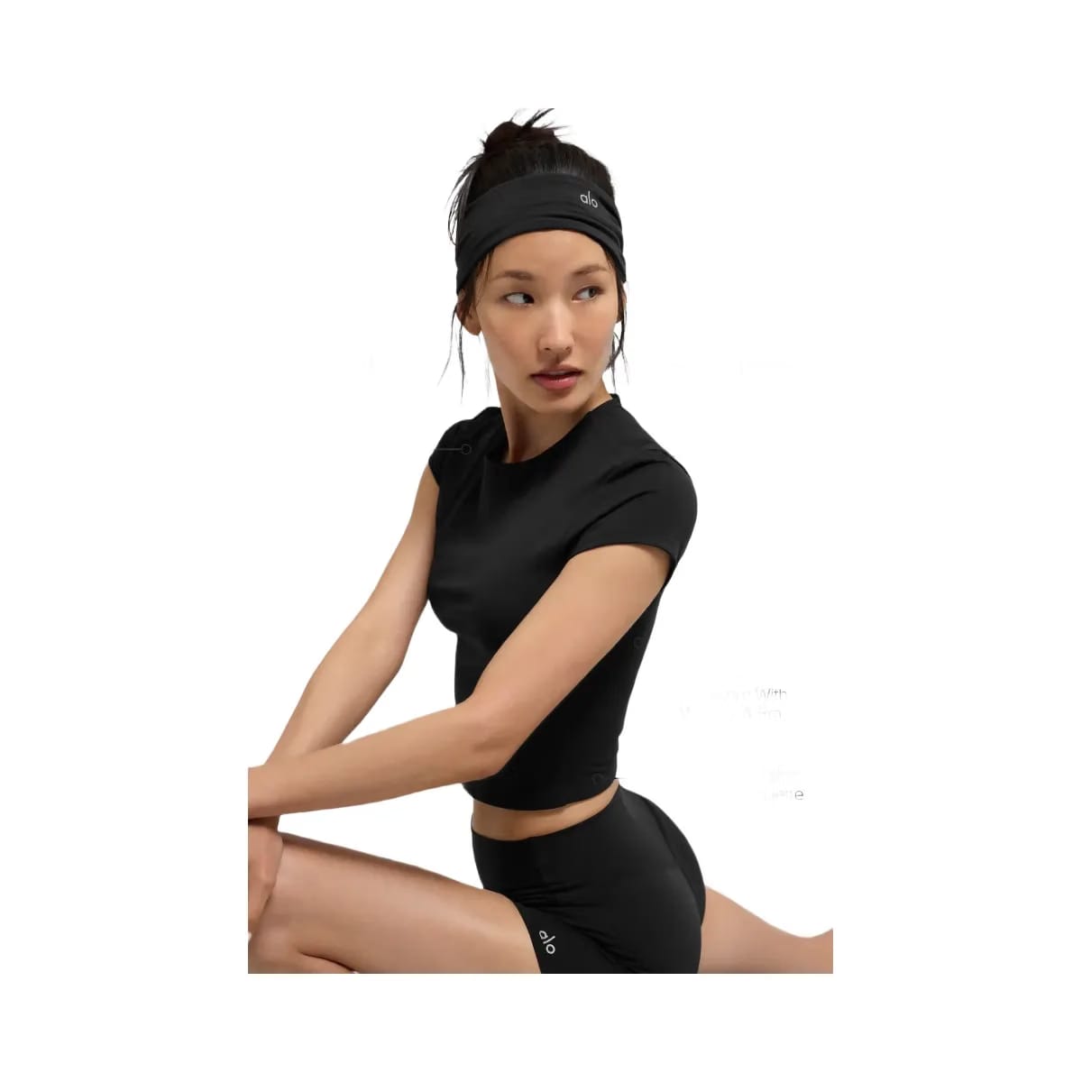 Alo Women's Softsculpt Precision Shorts Sleeve Top - Black