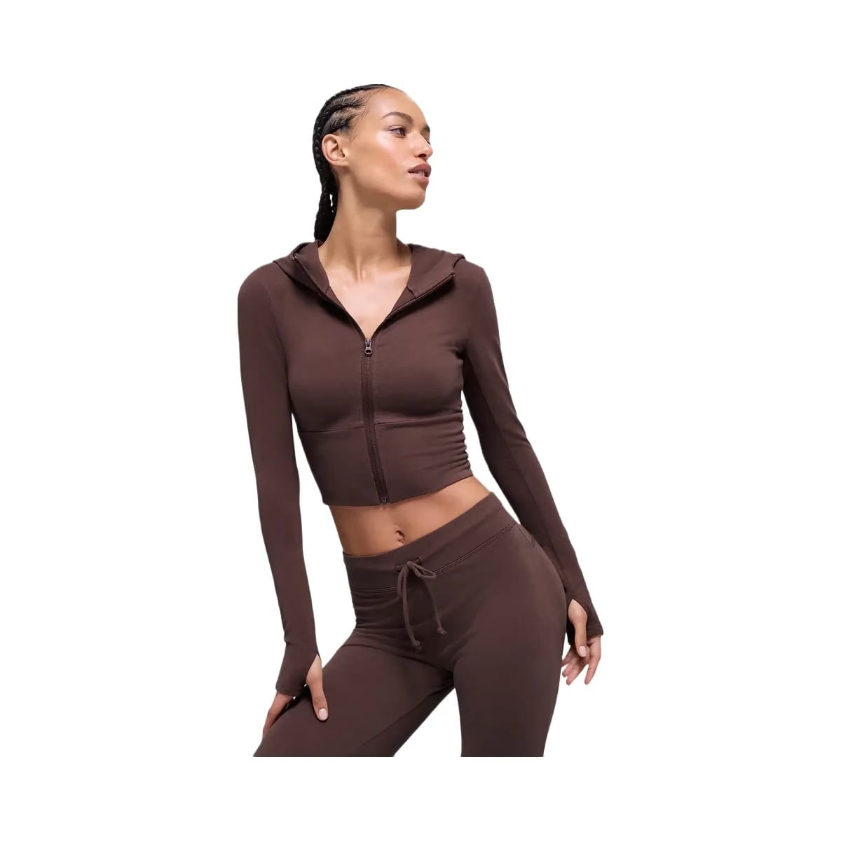 Alo Women's Sway Full Zip Hoodie - Brownstone