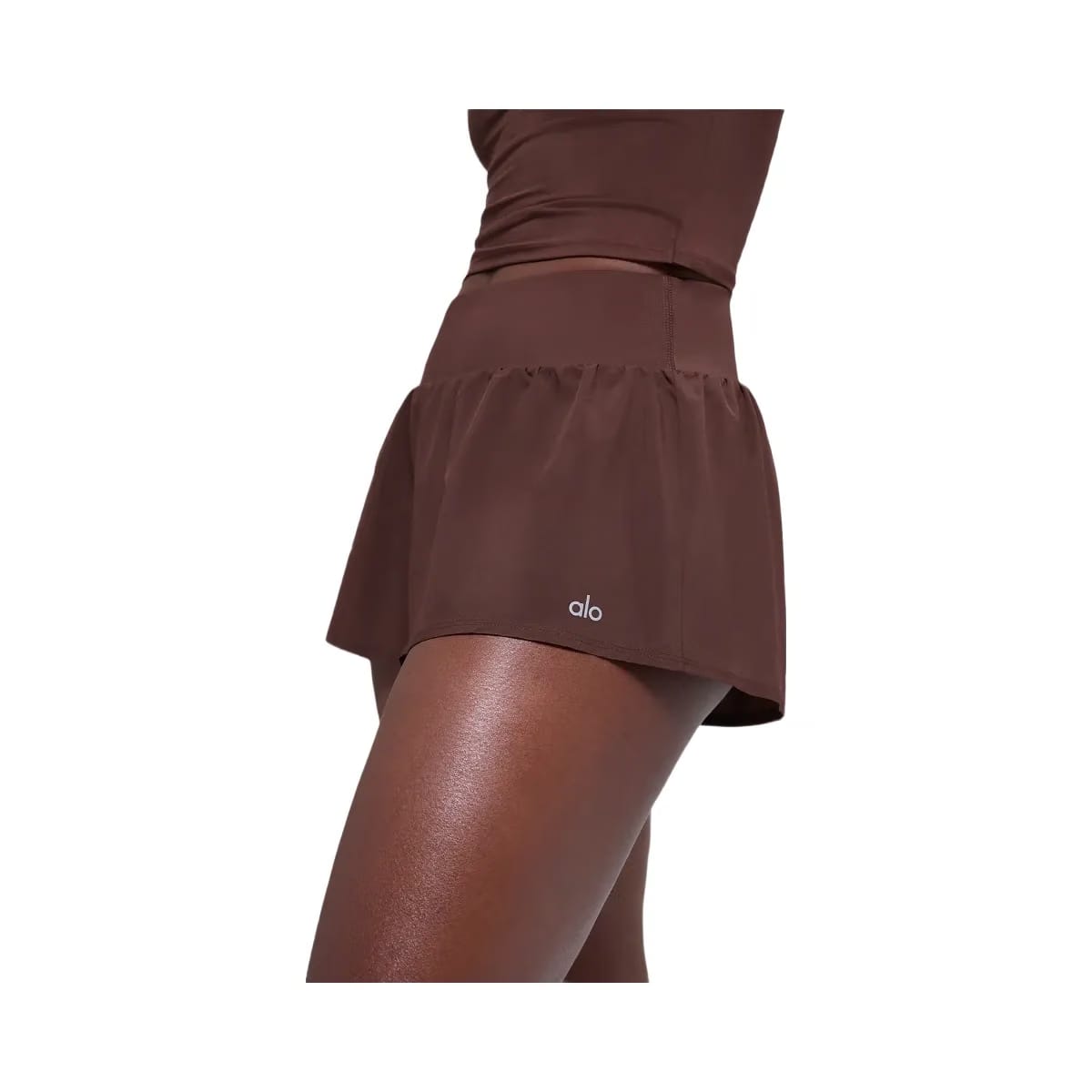 Alo Women's Victory Running Shorts - Brownstone