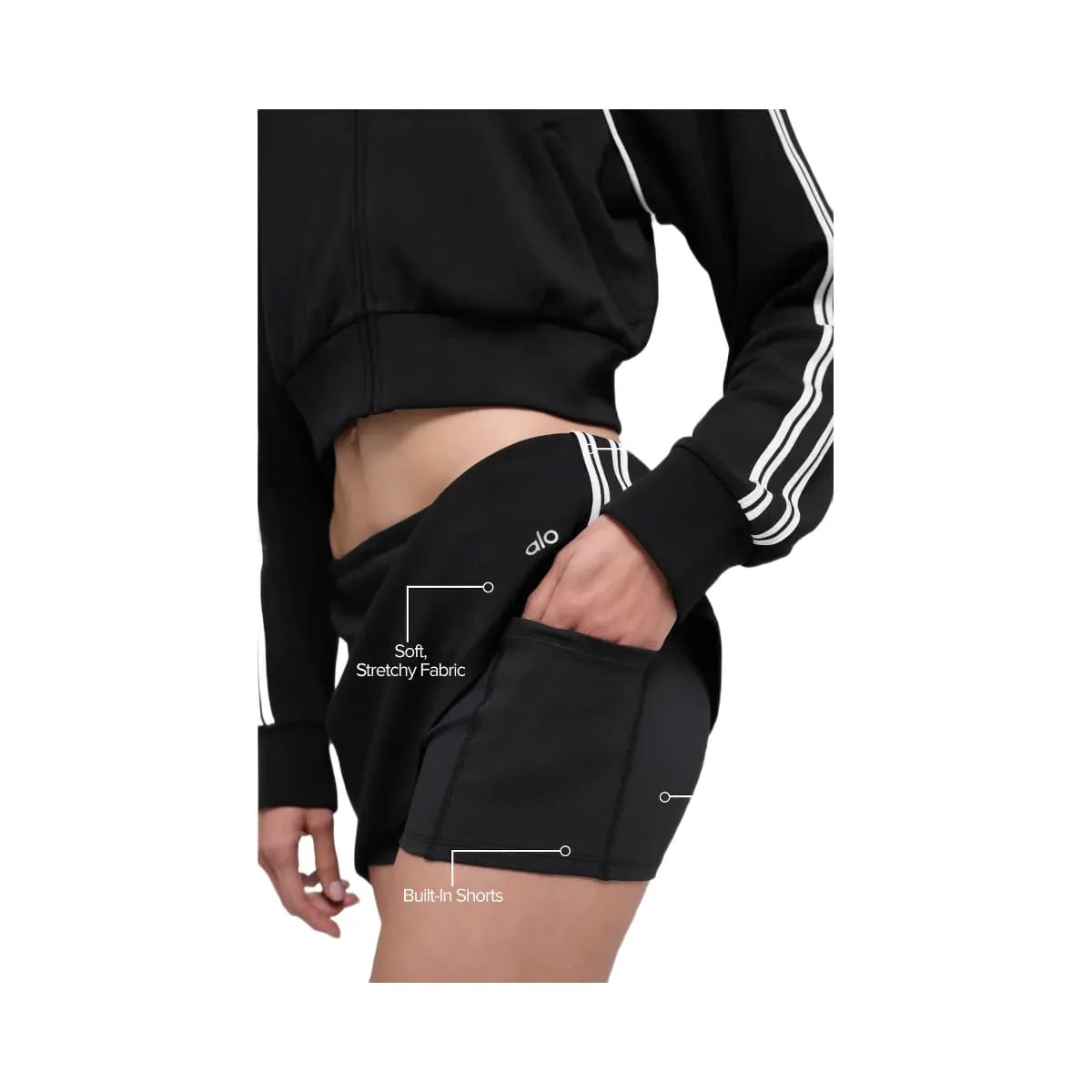 Alo Women's Track Star Mini Skirt - Black