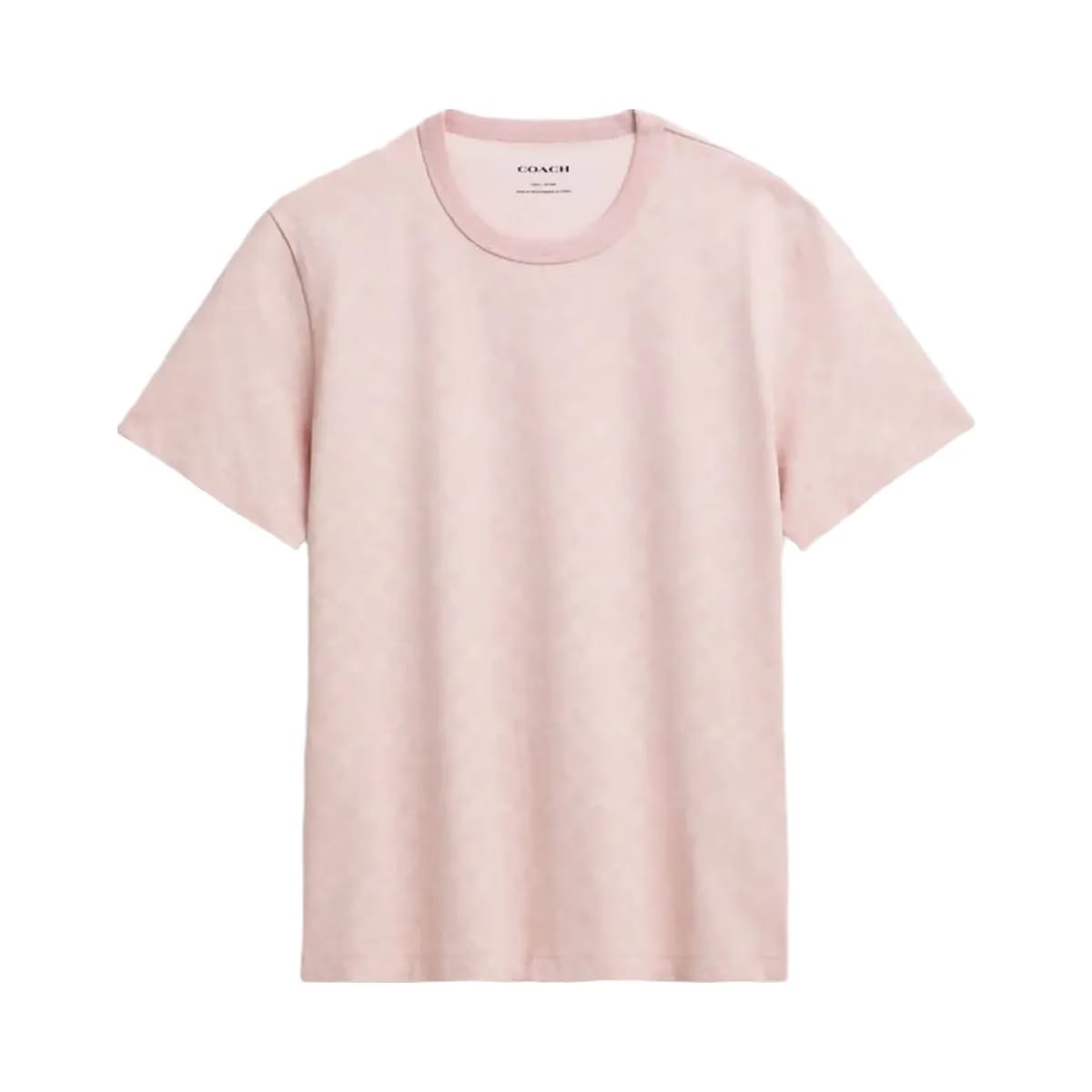 Coach All Over Signature T-Shirt In Organic Cotton Pink Multi