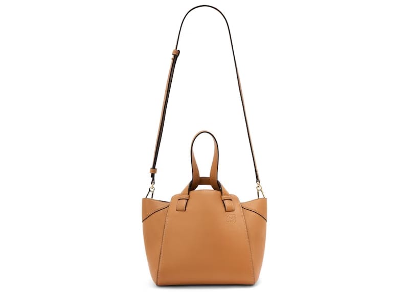 LOEWE Hammock Nugget Bag in Nappa Calfskin Warm Desert