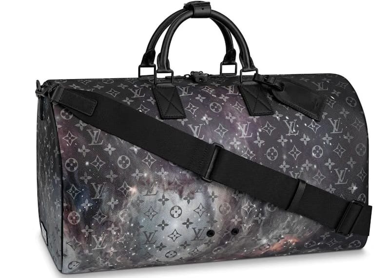 Louis Vuitton Keepall Bandouliere Monogram Galaxy 50 Black Multicolor