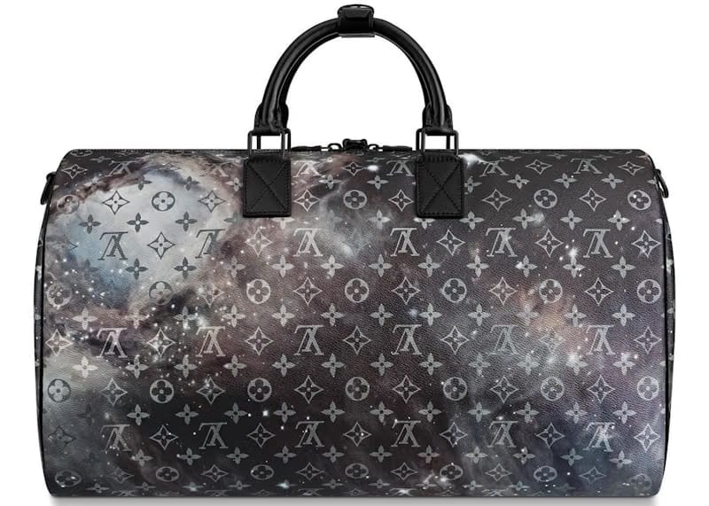 Louis Vuitton Keepall Bandouliere Monogram Galaxy 50 Black Multicolor
