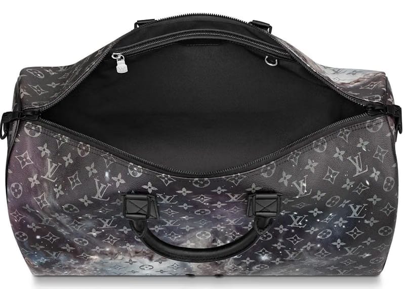 Louis Vuitton Keepall Bandouliere Monogram Galaxy 50 Black Multicolor