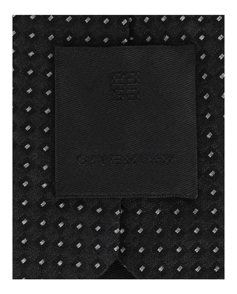 Givenchy Micro Design Silk Tie Black