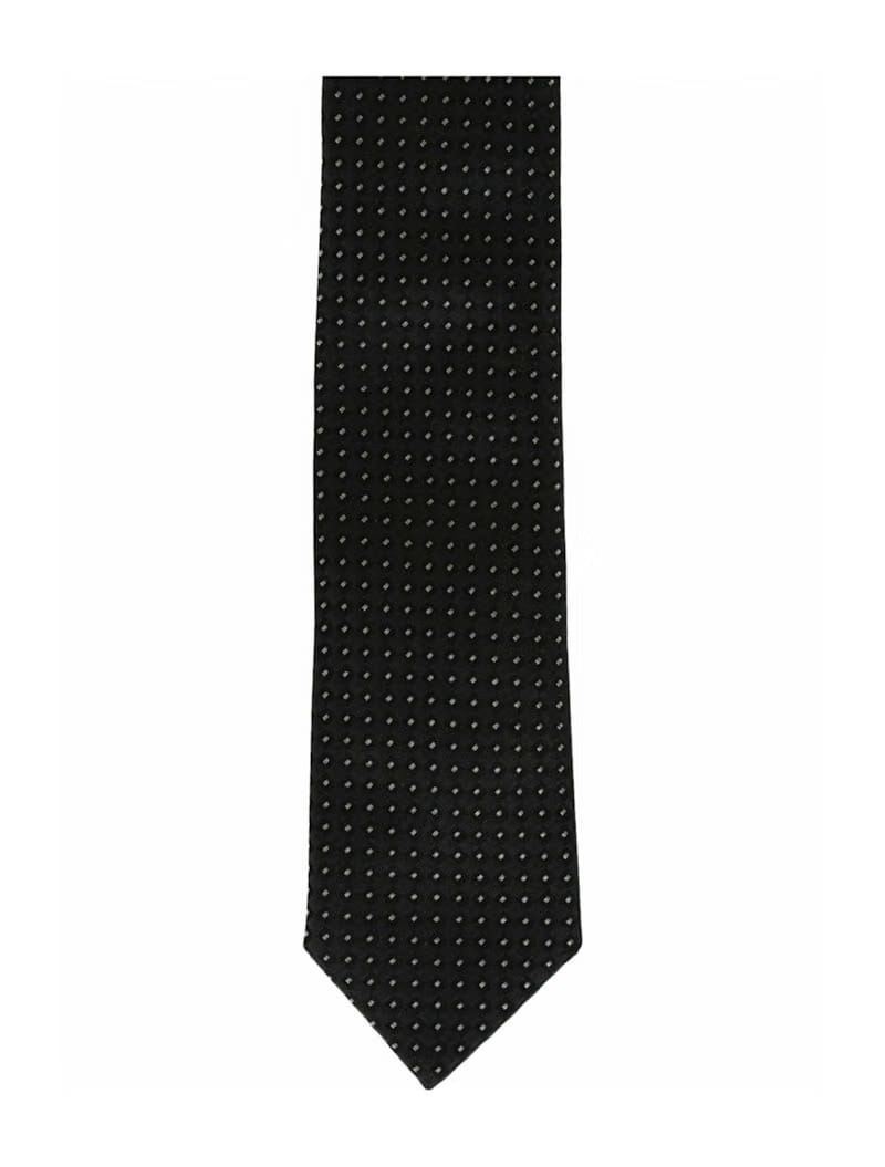 Givenchy Micro Design Silk Tie Black
