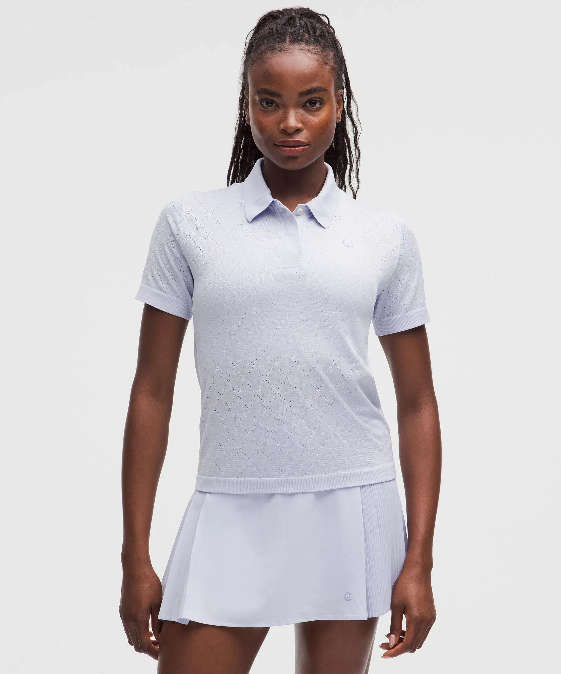 Lululemon Swiftly Diamond-Knit Polo Shirt