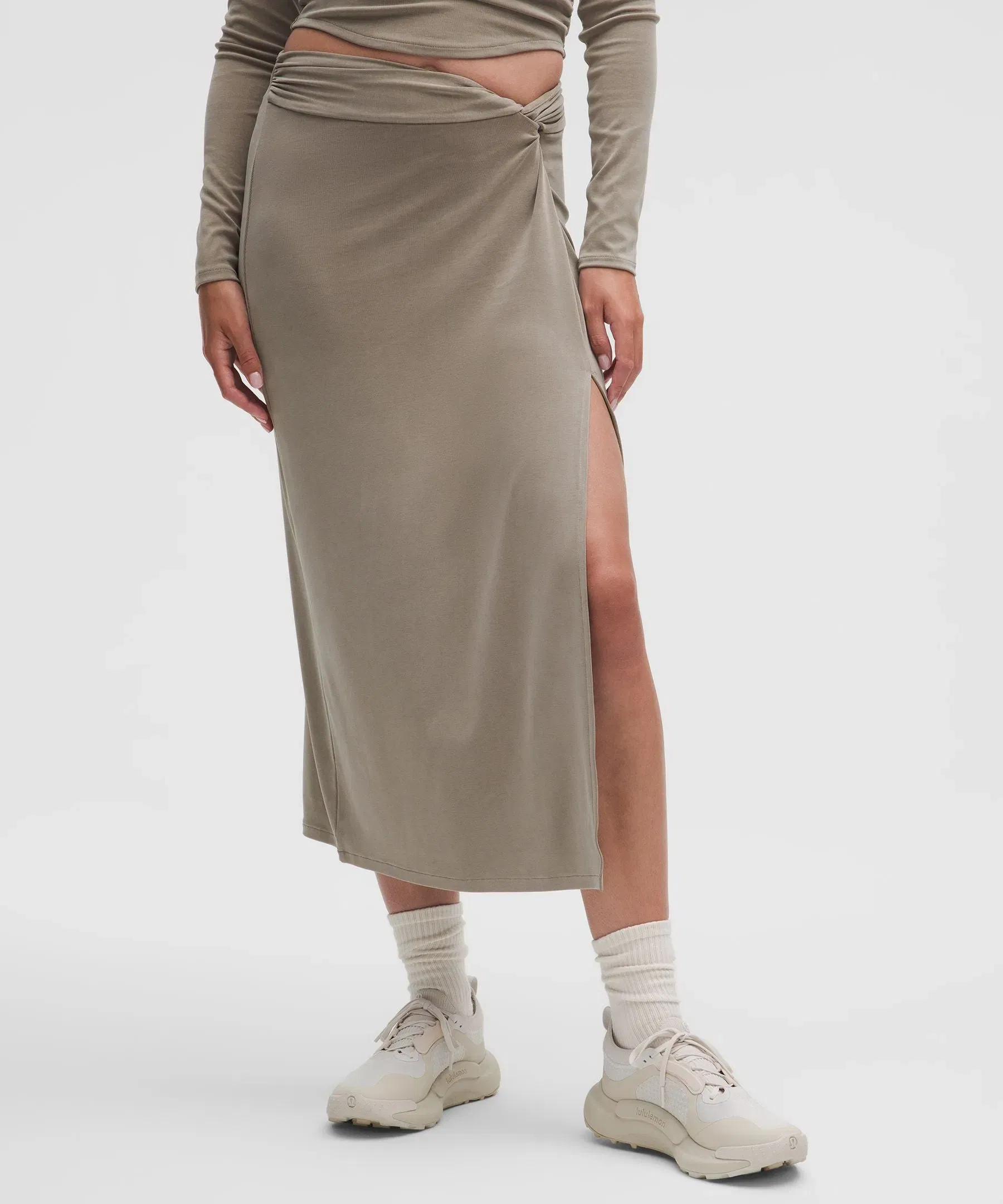 Lululemon Drapey Softstreme Midi Skirt