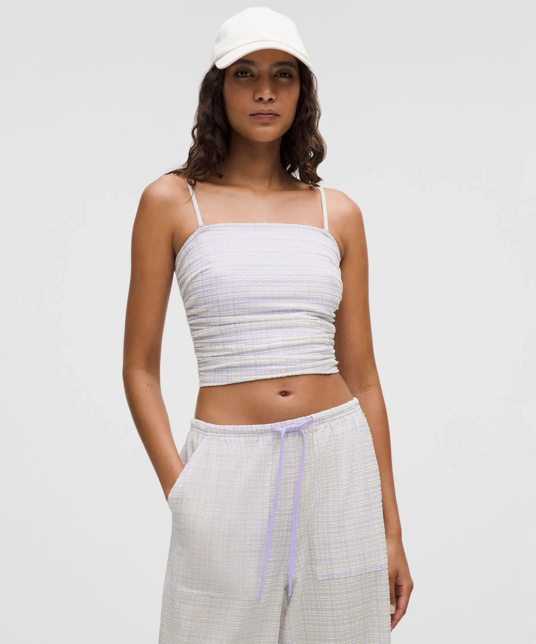 Lululemon Women's Seersucker Check Strappy Tank Top