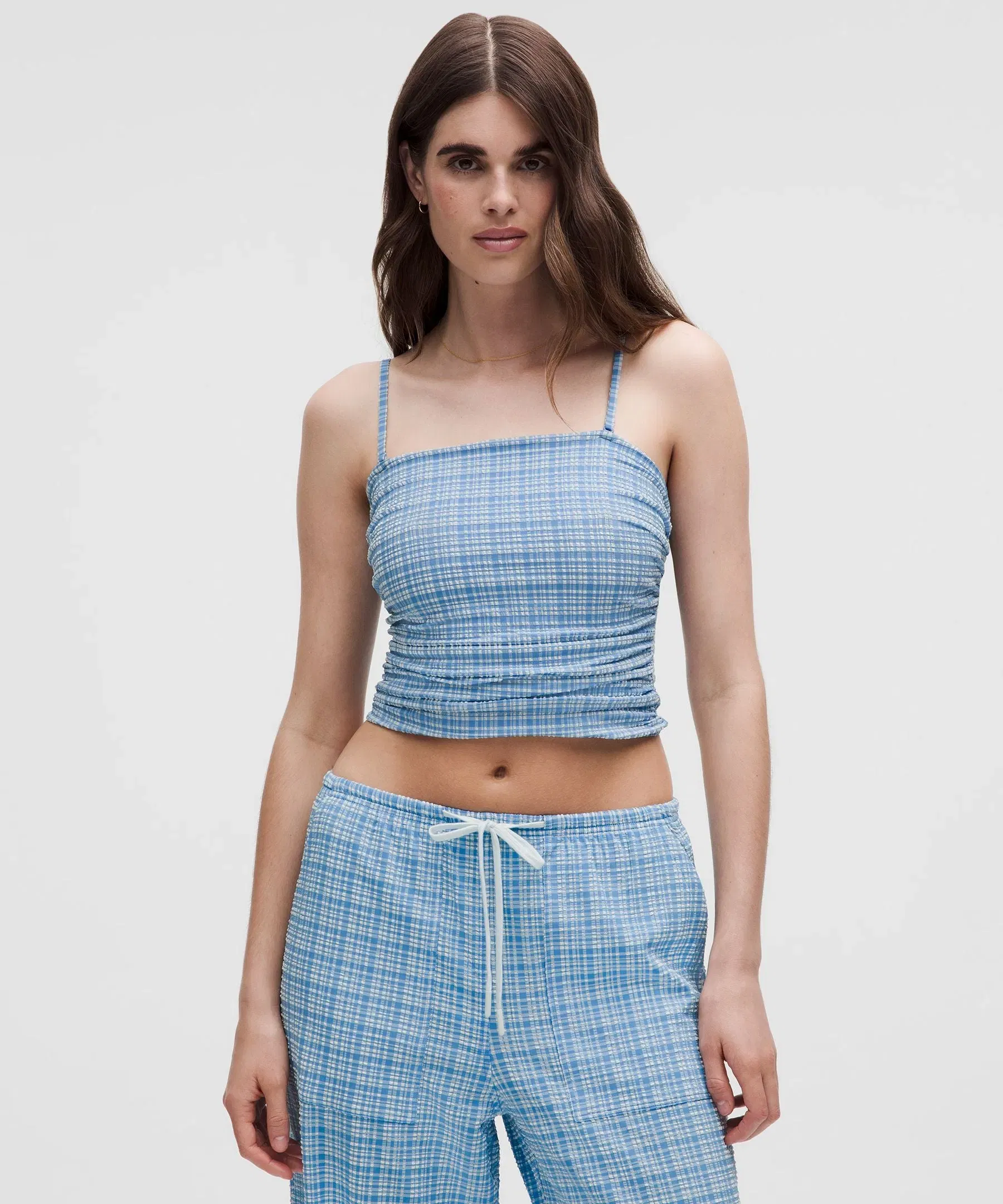 Lululemon Women's Seersucker Check Strappy Tank Top