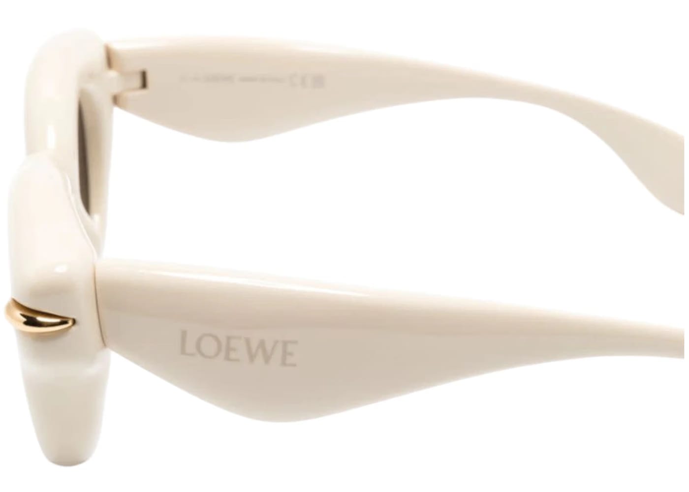 LOEWE Inflated Round Sunglasses Ivory/Brown (LW40118I 25E)