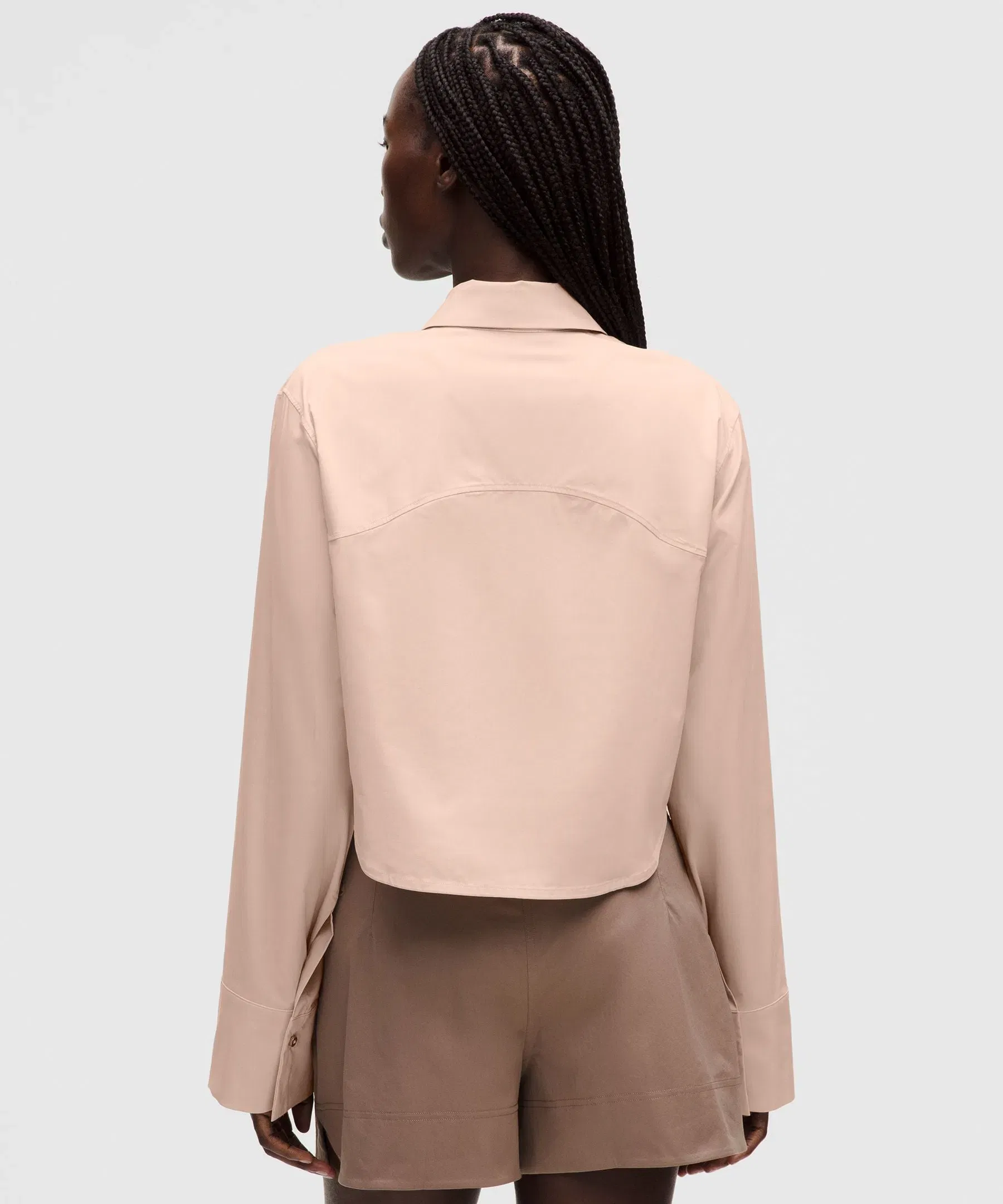Lululemon Women's Cropped Poplin Button-Up Top