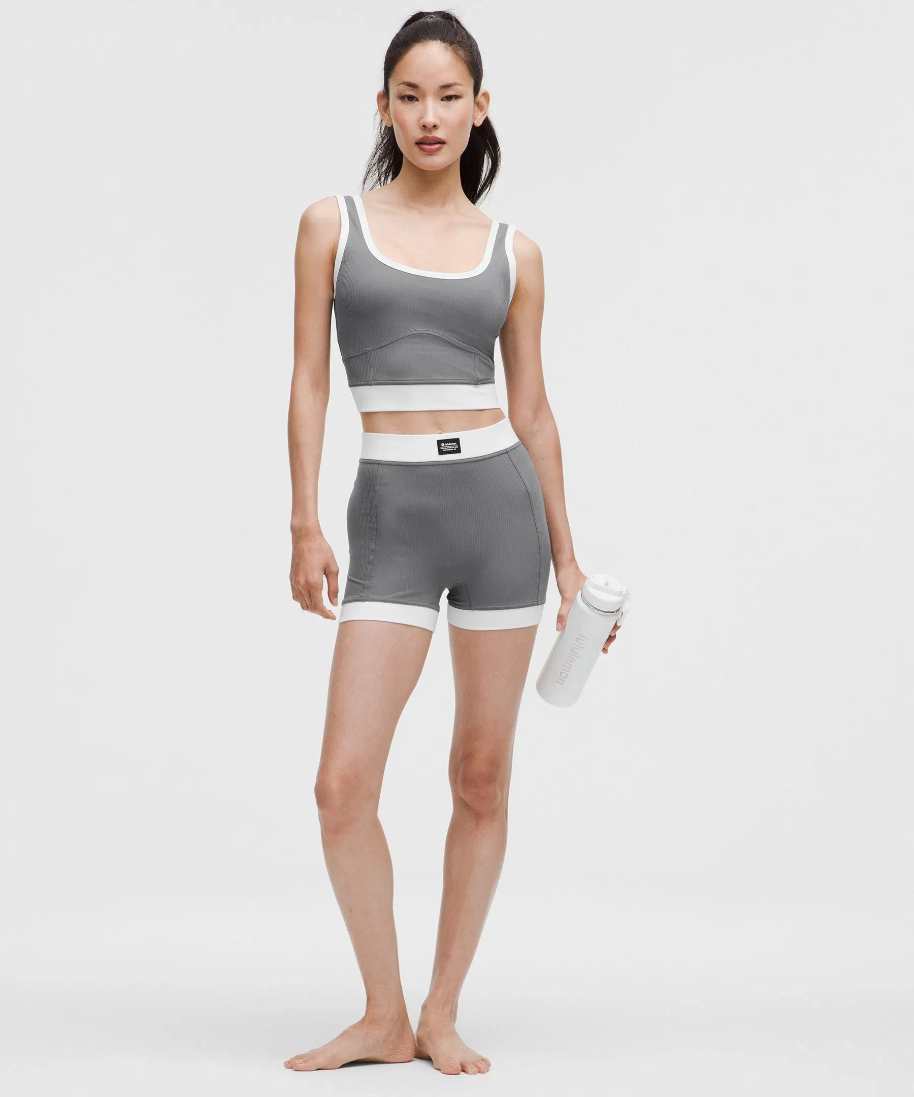 Lululemon Women's Ribbed Nulu High-Rise Shorts 3.5"