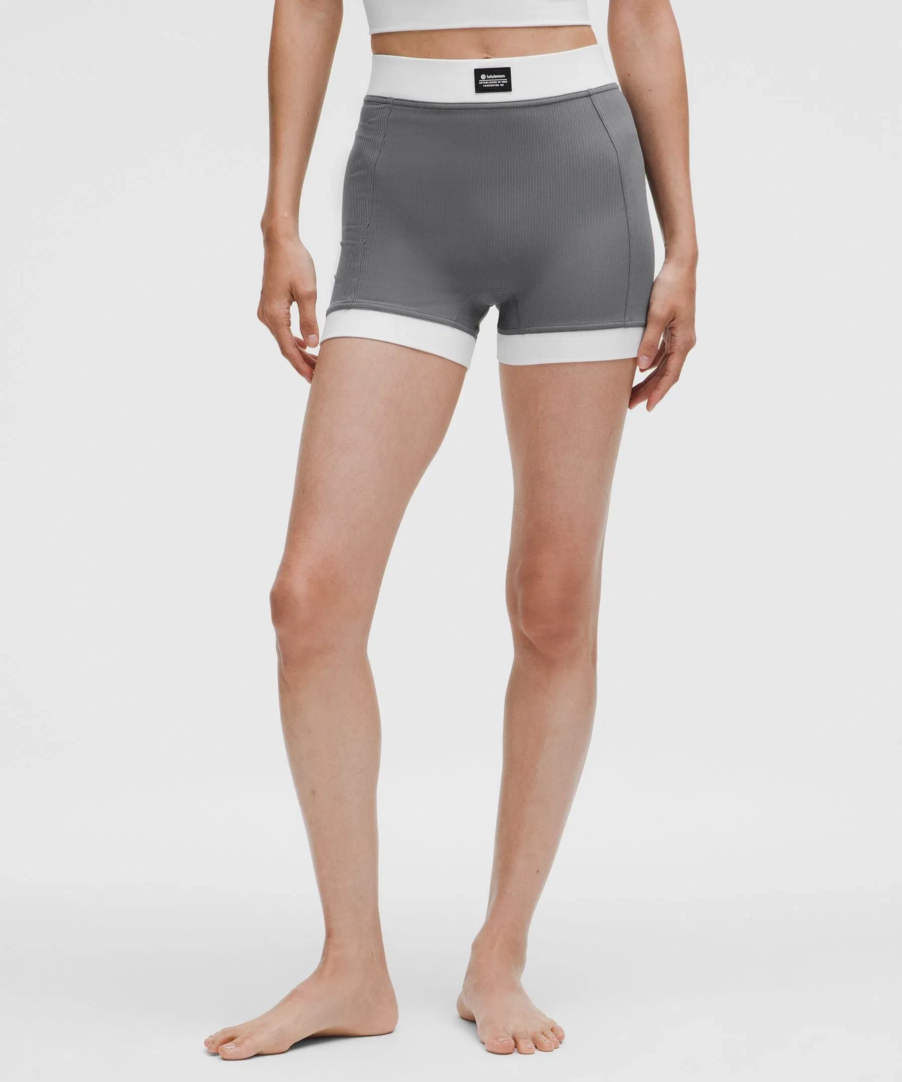 Lululemon Women's Ribbed Nulu High-Rise Shorts 3.5"