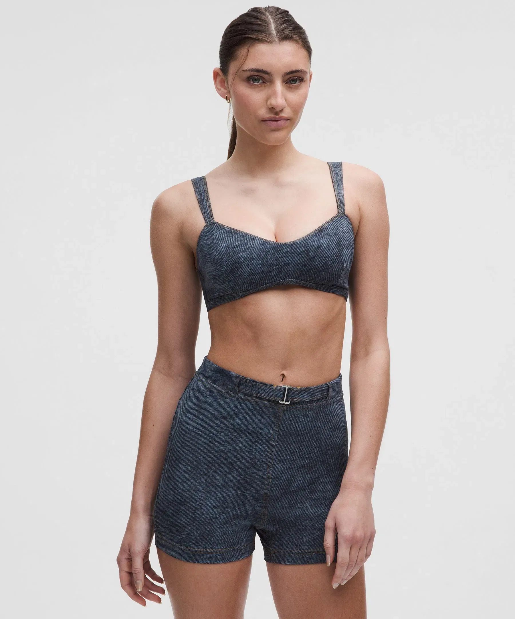 Lululemon Everlux Sweetheart Bra Light Support, A/B Cup *Denim Dreams Set