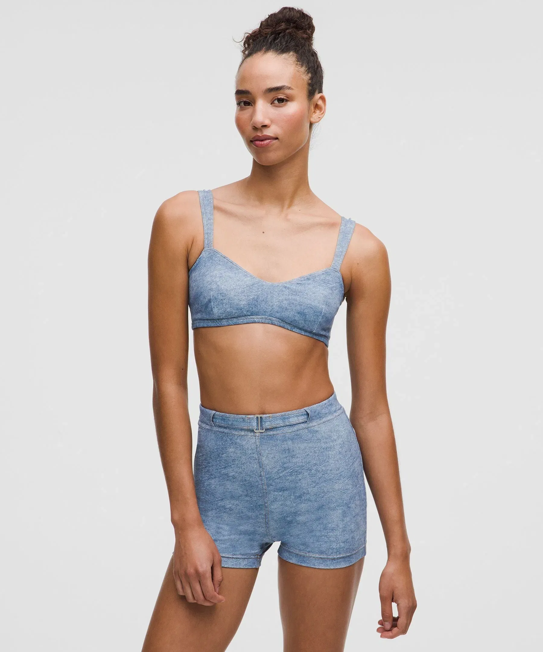 Lululemon Everlux Sweetheart Bra Light Support, A/B Cup *Denim Dreams Set