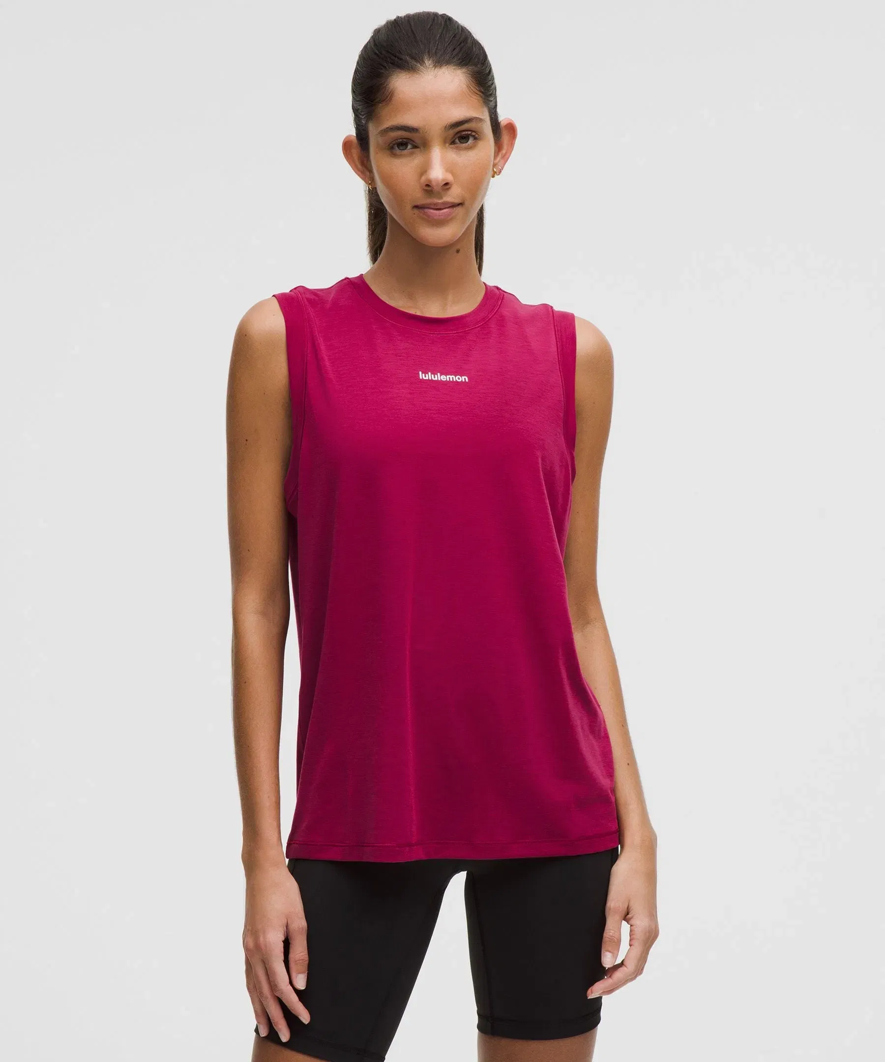 Lululemon Women's Jersey Training Muscle Tank Top Long *Wordmark